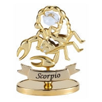 Позолоченная фигурка «Скорпион» с кристаллами Сваровски, 24 карата