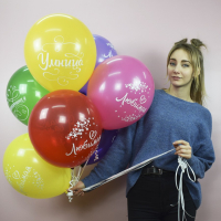 Воздушные шарики 12&amp;quot;/30см с 2 сторон рис. (шелк.) Пастель и декоратор Для нее